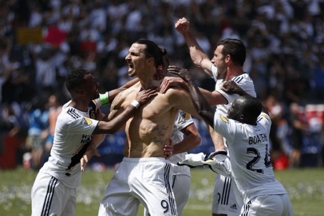 Ibrahimovic scores his first MLS hat-trick
